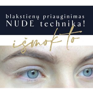 NUDE online seminaras blakstienų priauginimo meistrams